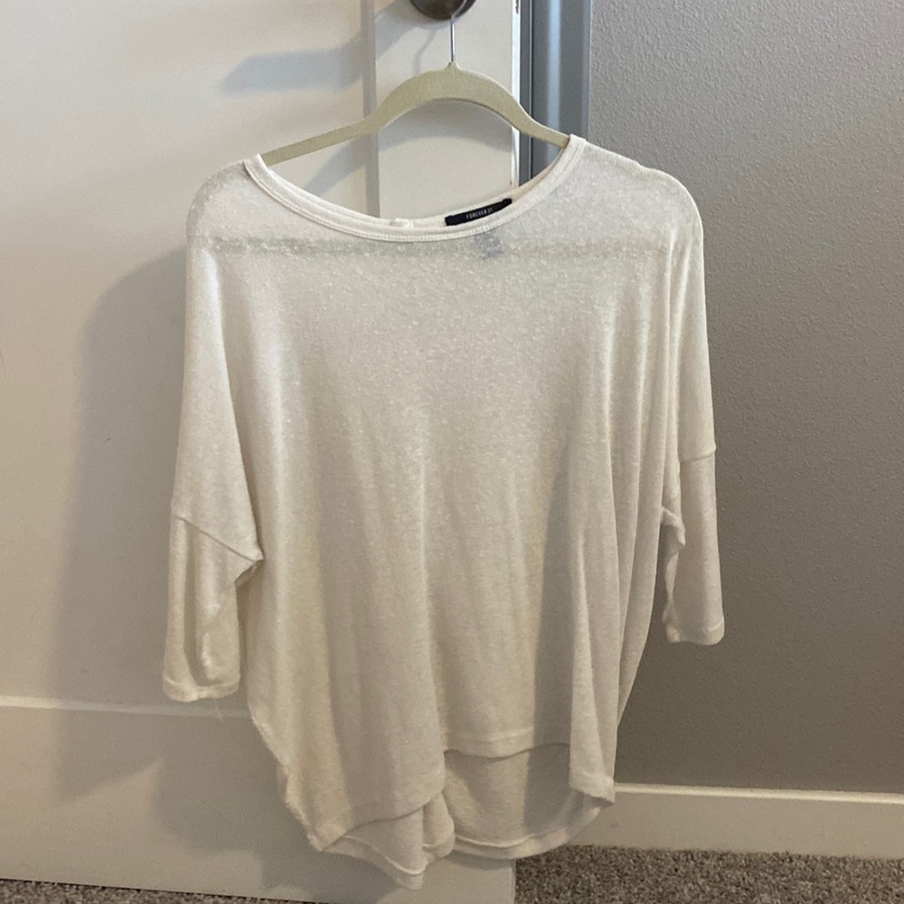 White tunic quarter sleeve